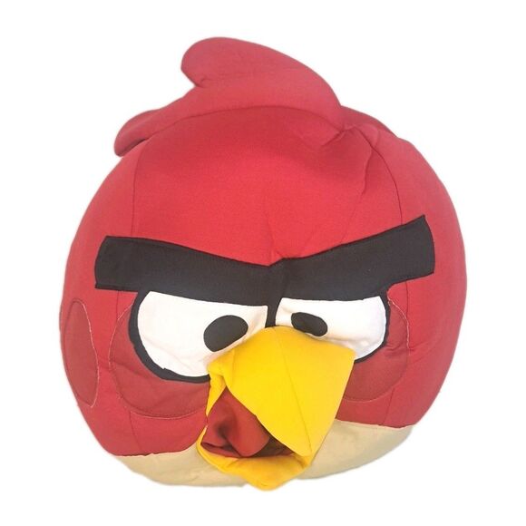 Angry Birds Red Bird Adult Costume Mask PMG 2012 Plush Foam Soft Halloween Large - Picture 1 of 7
